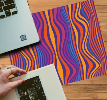 Tapis de souris motif vagues vibrantes - TenStickers