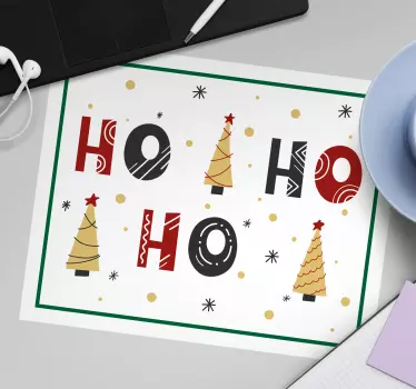 Tapis de souris noël arbres de fête ludiques - TenStickers