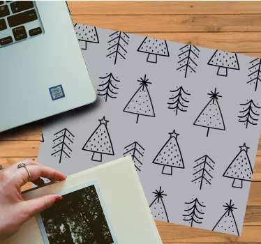 Tapis de souris noël arbres festifs élégants - TenStickers