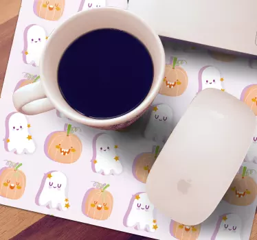 Tapis de souris noël fantômes et citrouilles mignons - TenStickers