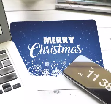 Tapis de souris noël flocons de neige festifs - TenStickers