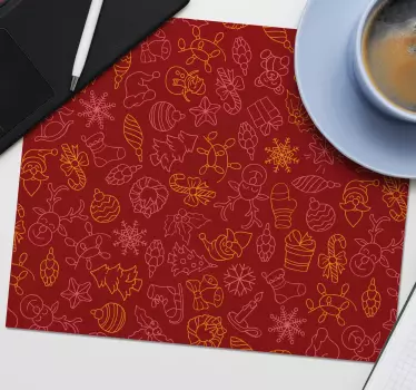 Tapis de souris noël illustrations de fête - TenStickers