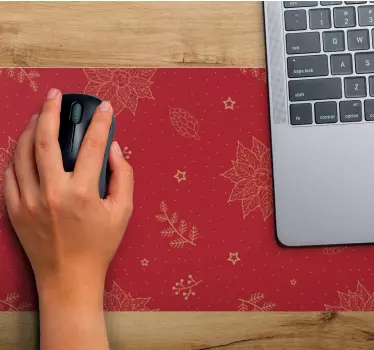 Tapis de souris noël imprimé floral festif - TenStickers
