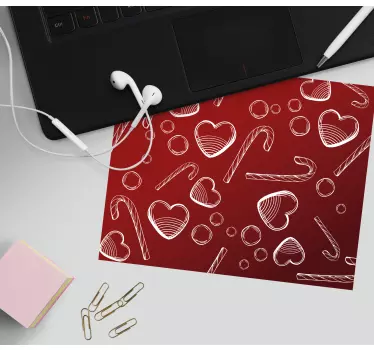 Tapis de souris noël jolis motifs de coeur - TenStickers