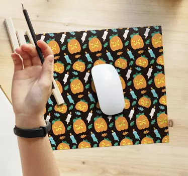 Tapis de souris noël motif citrouille ludique - TenStickers