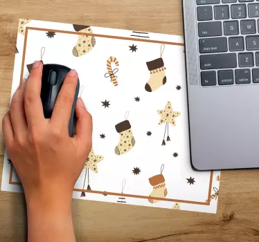 Tapis de souris noël motif de chaussettes festives - TenStickers