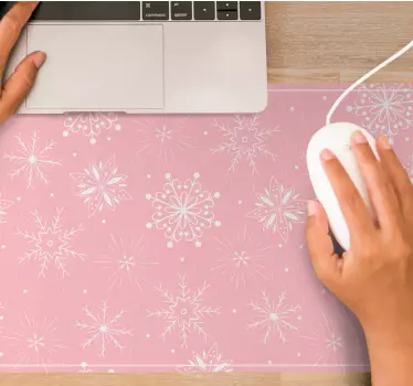 Tapis de souris noël motif flocon de neige - TenStickers