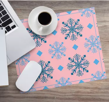 Tapis de souris noël motif flocon de neige - TenStickers