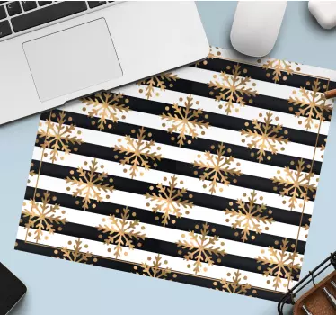 Tapis de souris noël motif flocon doré - TenStickers