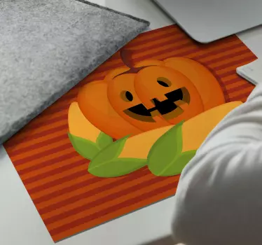 Tapis de souris noël personnage citrouille joyeux - TenStickers
