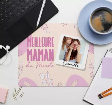 Tapis de souris avec nom meilleure maman - TenStickers