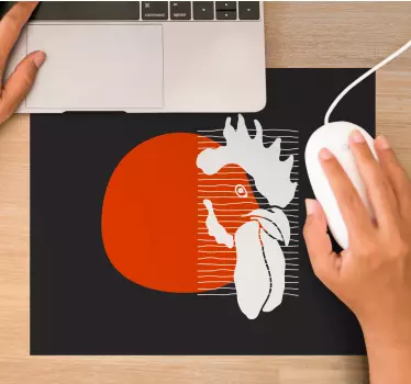 Tapis de souris original abstrait rouge audacieux - TenStickers