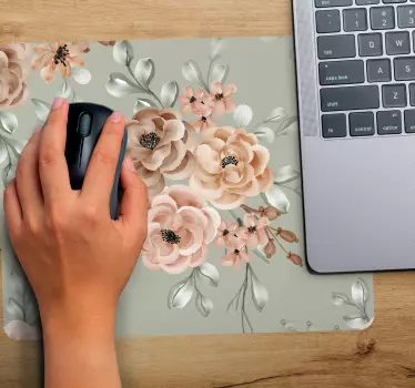 Tapis de souris original accents de composition florale - TenStickers