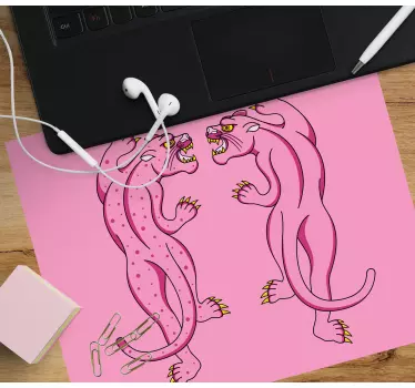 Tapis de souris original affronter les panthères roses - TenStickers