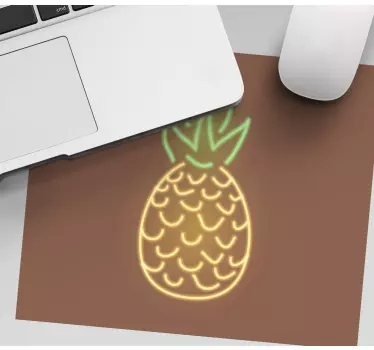 Tapis de souris original ananas néon - TenStickers
