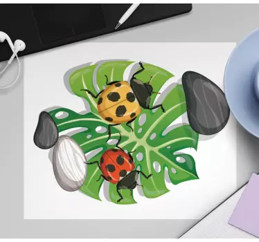 Tapis de souris original arrangement d'insectes colorés - TenStickers