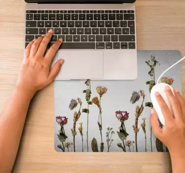 Tapis de souris original arrangement floral élégant - TenStickers