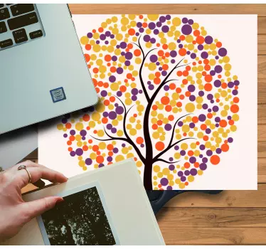 Tapis de souris original art d'arbre coloré - TenStickers