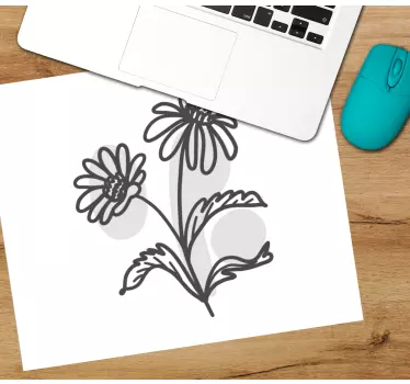 Tapis de souris original art floral en ligne - TenStickers