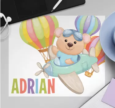 Tapis de souris original aventure de l'ours joueur - TenStickers