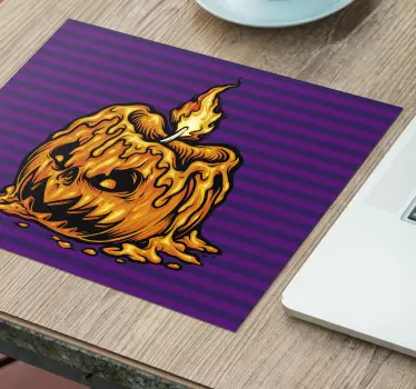 Tapis de souris original bougie citrouille fondante - TenStickers