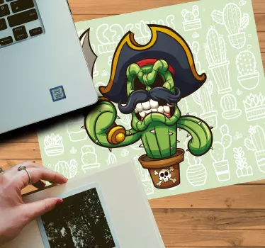 Tapis de souris original cactus pirate amusant - TenStickers