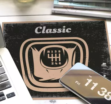 Tapis de souris original changement de vitesse classique - TenStickers