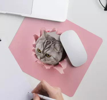 Tapis de souris original chat qui perce - TenStickers