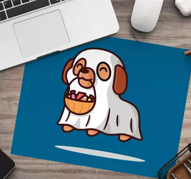 Tapis de souris original chiot fantomatique mignon - TenStickers