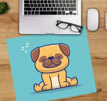 Tapis de souris original chiot mignon endormi - TenStickers