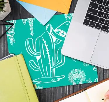 Tapis de souris original design chapeau cactus - TenStickers