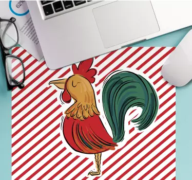 Tapis de souris original design coq coloré - TenStickers