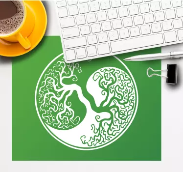 Tapis de souris original design d'arbre complexe - TenStickers