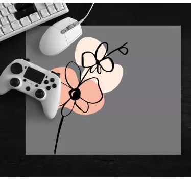 Tapis de souris original design floral minimaliste - TenStickers