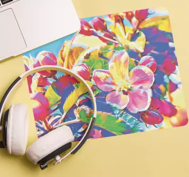 Tapis de souris original Éclat floral coloré - TenStickers