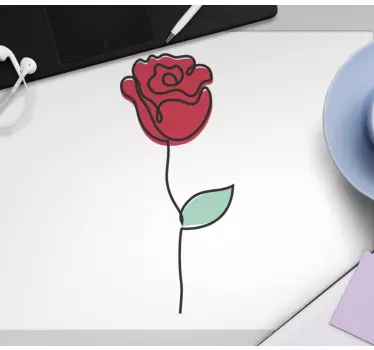 Tapis de souris original Écusson floral stylisé - TenStickers