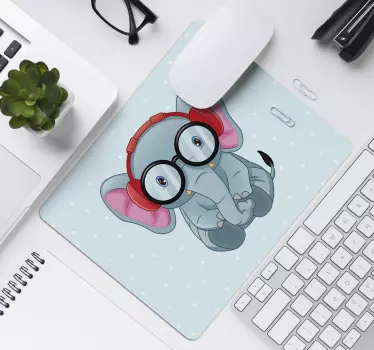 Tapis de souris original éléphant mignon - TenStickers