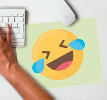Tapis de souris original Émotion emoji rieur - TenStickers