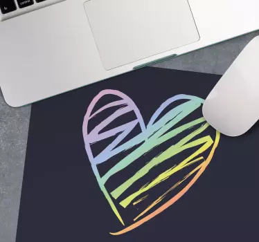 Tapis de souris original en forme de cœur coloré - TenStickers