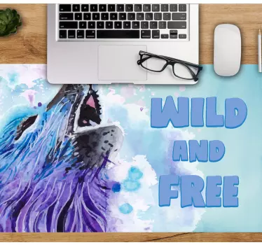 Tapis de souris original expression de loup hurlant - TenStickers