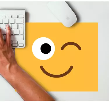 Tapis de souris original expression jaune joyeuse - TenStickers