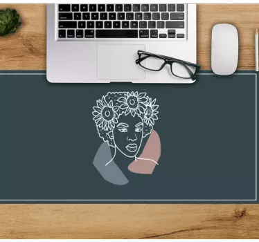 Tapis de souris original femme aux tournesols - TenStickers
