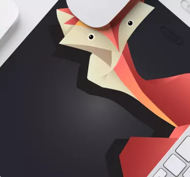 Tapis de souris original figure de renard abstrait - TenStickers