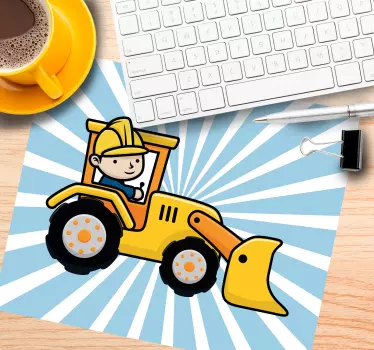 Tapis de souris original graphique véhicule de construction - TenStickers