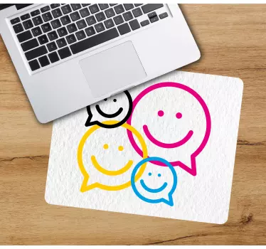 Tapis de souris original icônes de sourires colorés - TenStickers