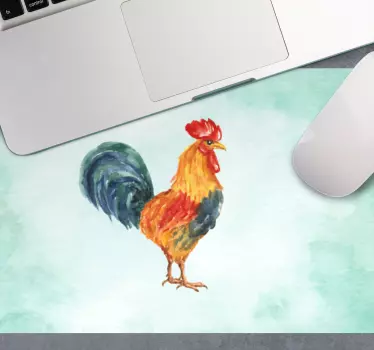 Tapis de souris original illustration de coq coloré - TenStickers