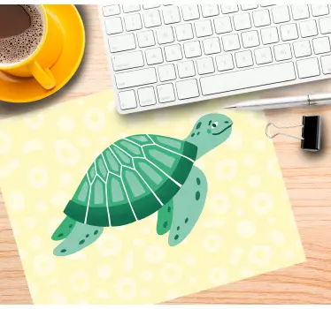 Tapis de souris original illustration de tortue mignonne - TenStickers