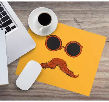 Tapis de souris original lunettes funky avec moustache - TenStickers