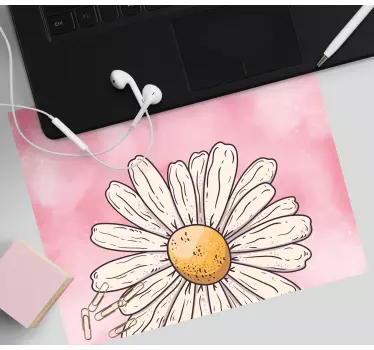 Tapis de souris original marguerite joyeuse - TenStickers