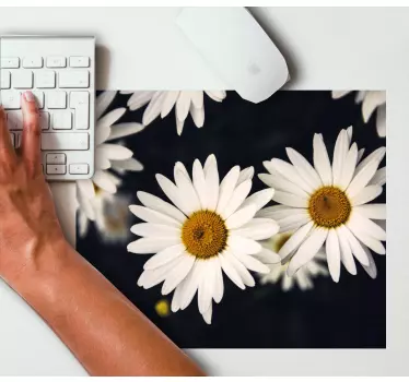 Tapis de souris original marguerites sur la surface - TenStickers